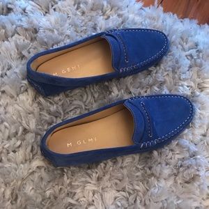 Brand New M.Gemi Suede Blue Loafers